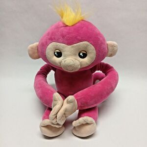 Wowwee Fingerlings Hug Bella Plush Pink Monkey Sounds Stuffed Plush Animal  18"